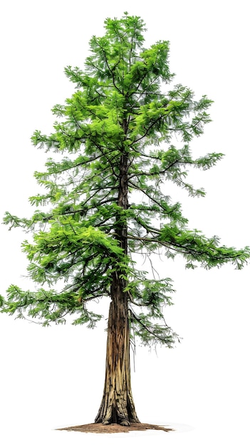 Majestic Dawn Redwood Tree in einer üppigen Naturumgebung