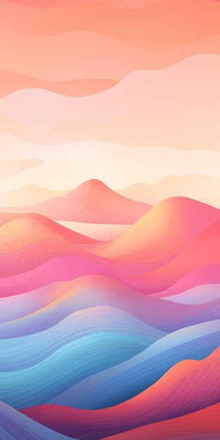 Majestic Desertwave Aigenerated Abstract Landscape Artwork