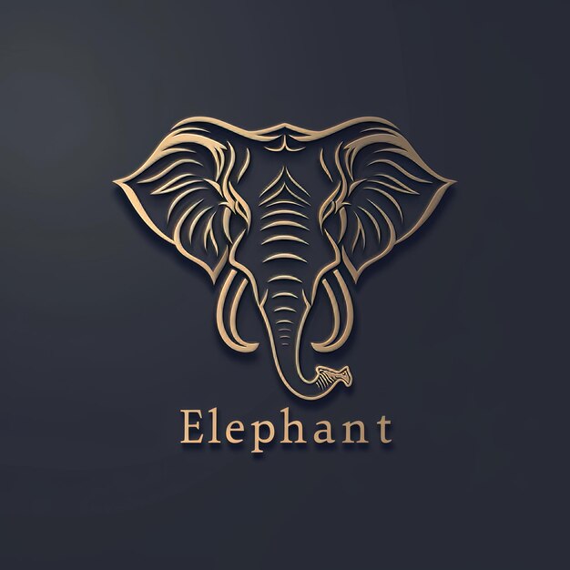 Foto majestic elephant una ia generativa de logotipo de marca única y memorable