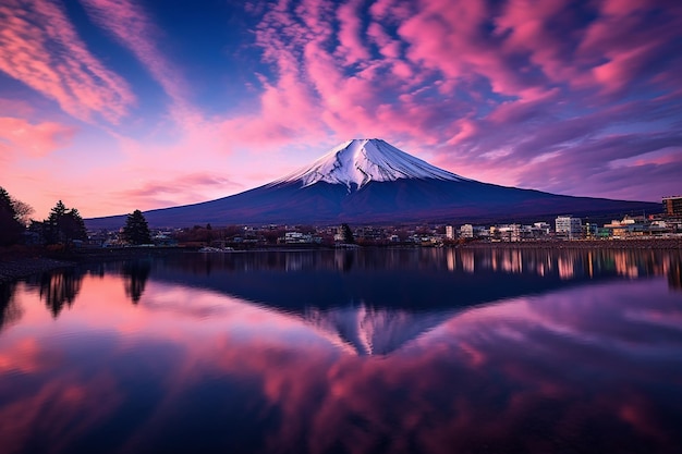 Majestic Fuji Bild des Berges Fuji mit stilvoller Berührung