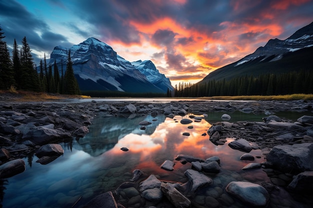 Majestic Horizons Una vista panorámica del esplendor estético de las Canadian Rockies