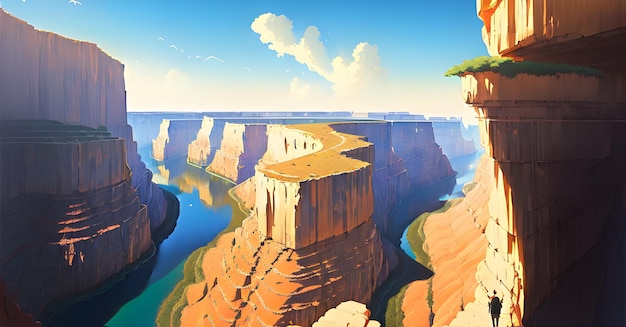 Majestic Large Grand Antelope Canyon-Hintergrunddesign, das mit generativer KI erstellt wurde