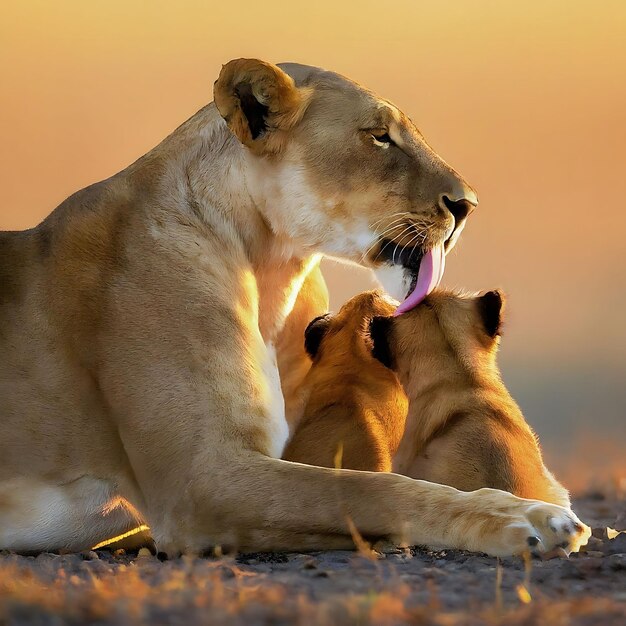 Majestic Lion Portrait Poderosa fotografia de vida selvagem para projetos Microstock Image