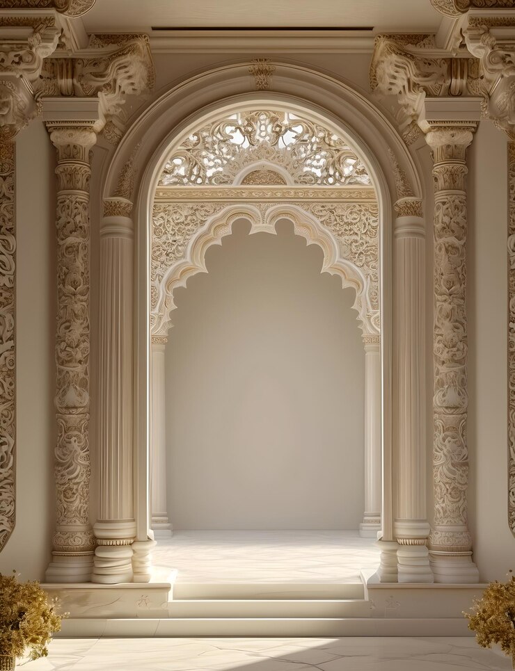 Majestic Marble Archway Elegante diseño de entrada para eventos de lujo o lugares de bodas de la mejor calidad