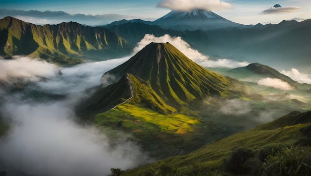 Majestic Mount HD Wallpaper Impresionante belleza fotorrealista de picos icónicos para fondo de zoom