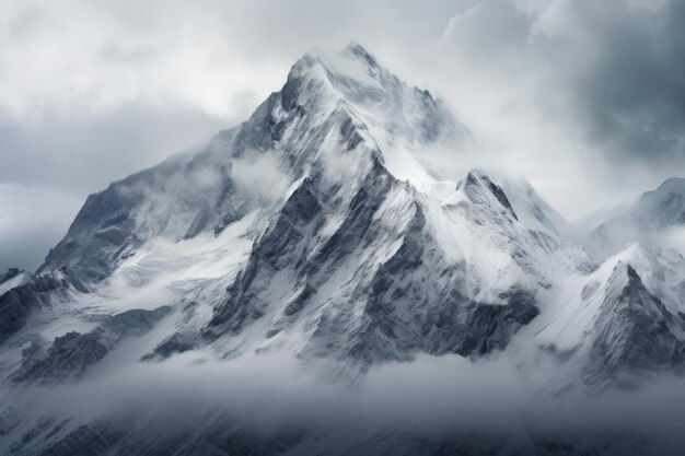 Foto majestic winter wonderland fotografia de paisagens cativantes de montanhas cobertas de neve em um asp 32