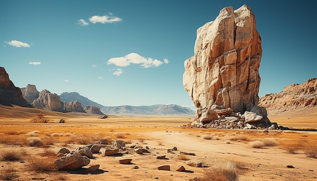 Foto majesticos penhascos de arenito na áfrica um deserto de beleza gerado pela ia