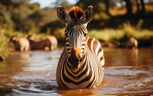 Majestosa zebra correndo