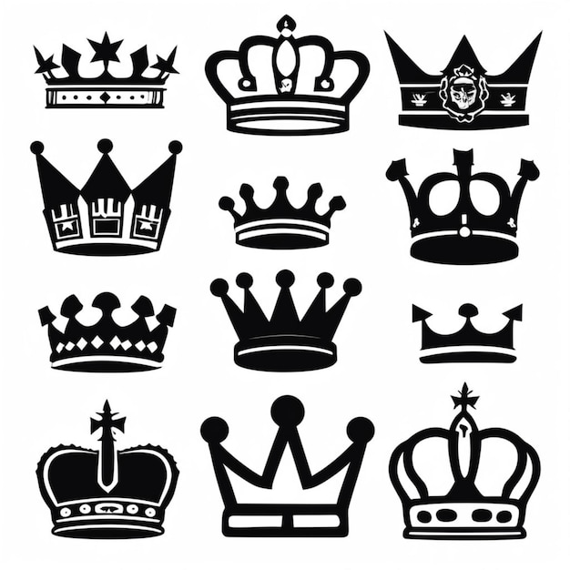 Majestoso Emblema da Coroa Símbolo Real de Excelência
