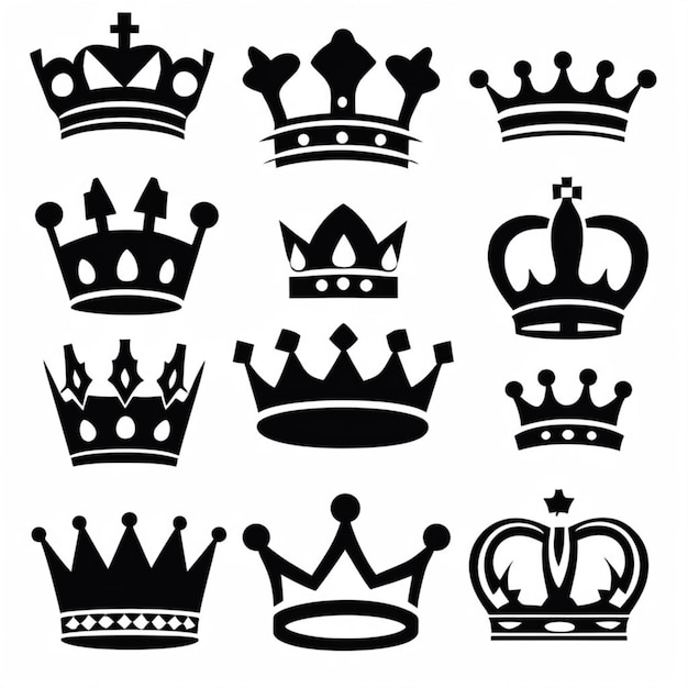 Majestoso Emblema da Coroa Símbolo Real de Excelência