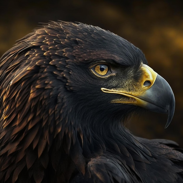 Una majestuosa águila marrón de repente salió volando de los árboles, su llamada penetrante resonó en el aire.