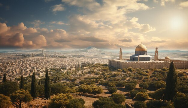 Foto la majestuosa ciudad de israel de la biblia ultra hd