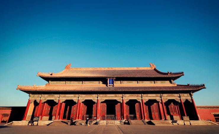 Foto la majestuosa ciudad prohibida en beijing, china.