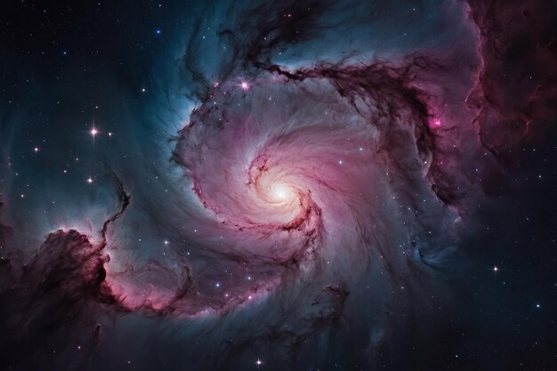 La majestuosa galaxia espiral en el espacio