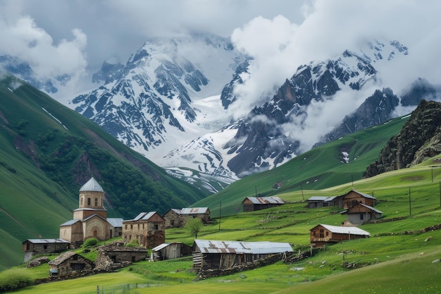 Foto la majestuosa georgia con sus diversos paisajes y su rica historia