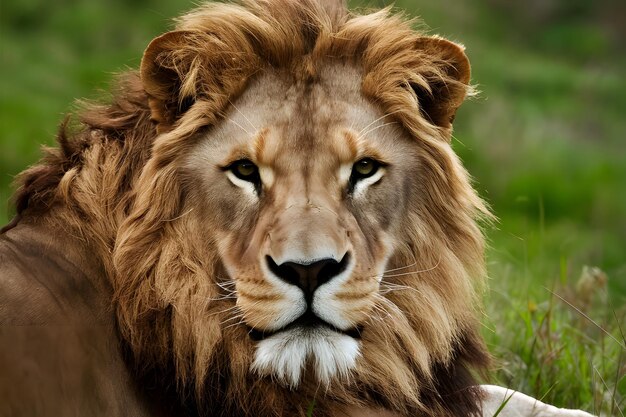 La majestuosa mirada de los leones irradia fuerza y belleza natural.