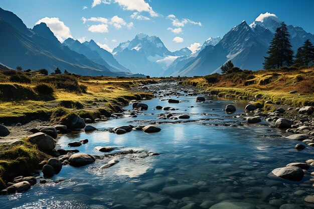 Majestuosa obra de arte digital de la belleza escénica de Zanskar