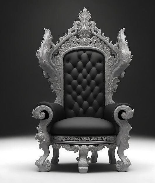 Foto la majestuosa silla del rey en toda su gloria