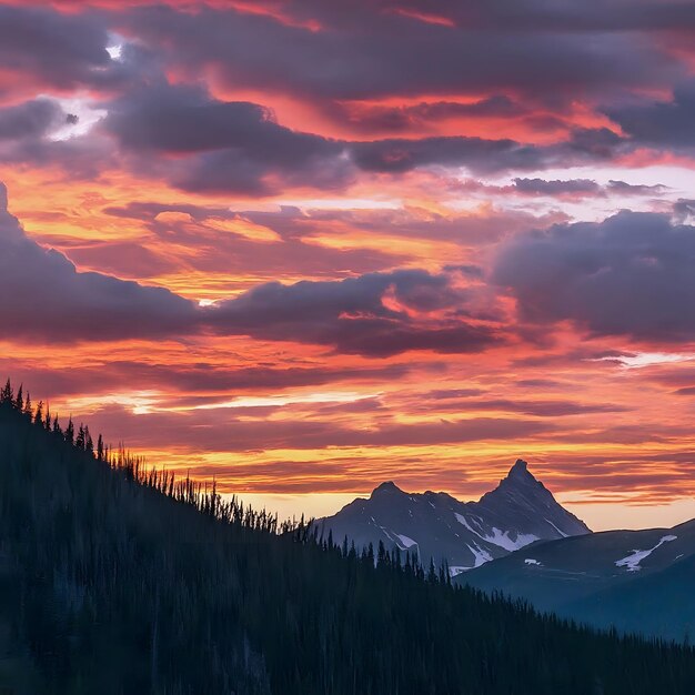Las majestuosas cimas de las montañas la naturaleza impresionante la fotografía del paisaje Microstock Image