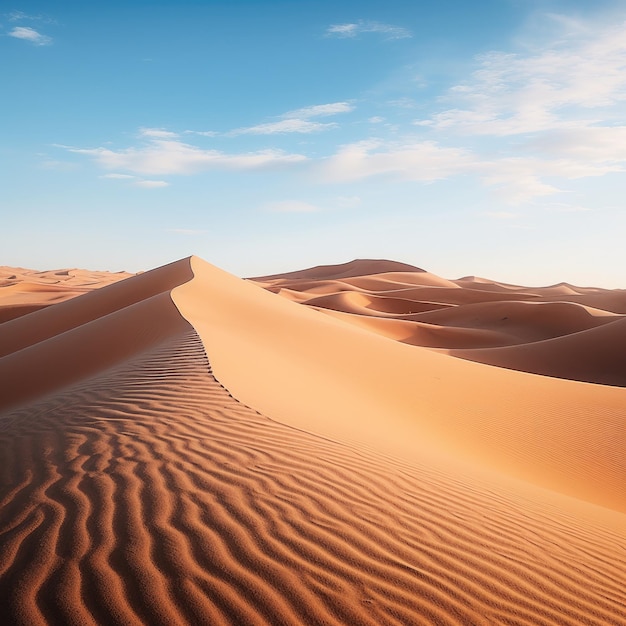 Majestuosas dunas de arena en el desierto