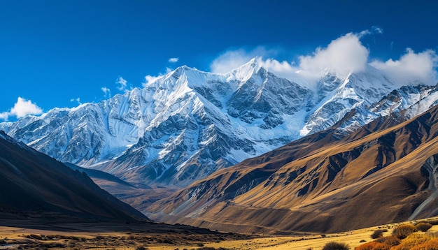 las majestuosas montañas del Himalaya con vida silvestre rara como el leopardo de las nieves