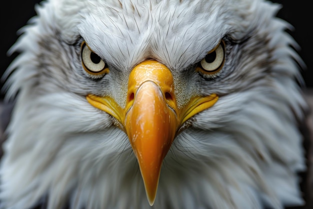 Foto el majestuoso águila un cautivador escaparate de la naturaleza de la destreza del pájaro posado majestuosamente y encarnando