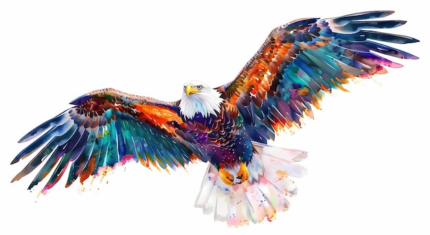 Un majestuoso águila volando alto en el cielo