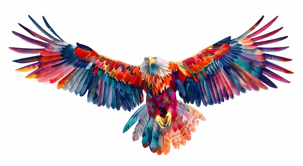 Un majestuoso águila volando alto en el cielo