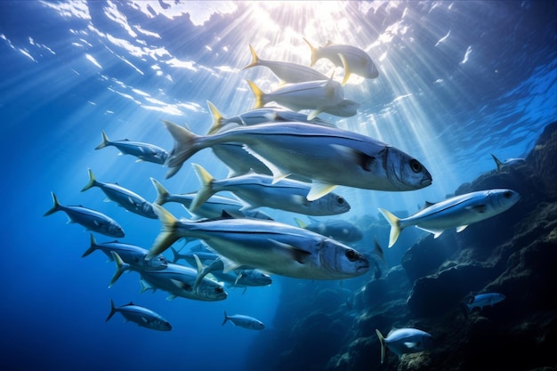 El majestuoso banco de peces en el mar Mediterráneo de España