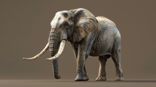 Un majestuoso elefante se alza en la sabana africana