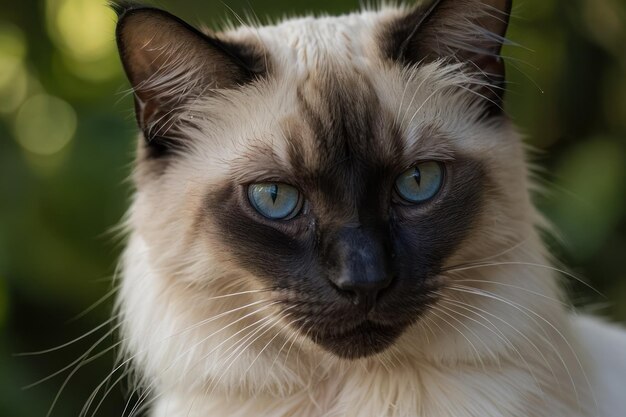 El majestuoso gato siamés en su entorno natural