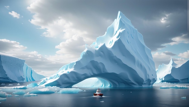 El majestuoso iceberg de belleza cautivadora en medio de las maravillas de la Antártida