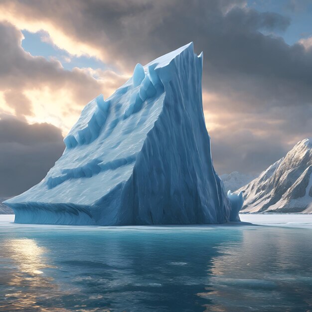 Un majestuoso iceberg que se avecina en las aguas heladas