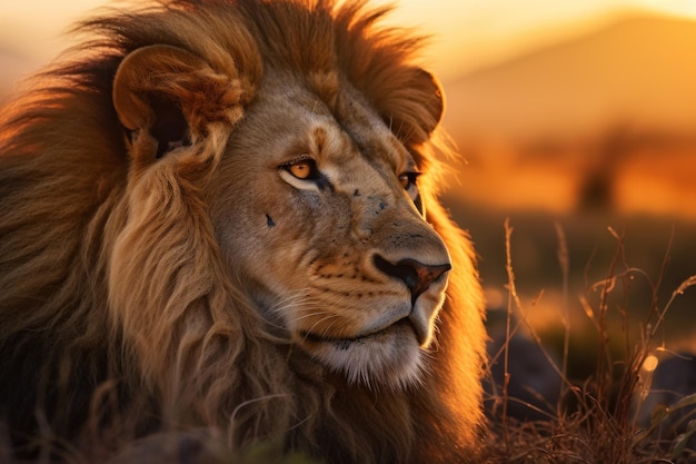 El majestuoso león que vaga por la sabana africana es un poderoso símbolo de la naturaleza