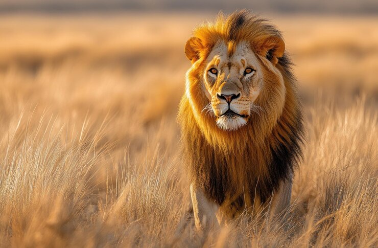El majestuoso león en la sabana