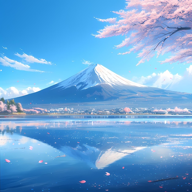 El majestuoso Monte Fuji al amanecer