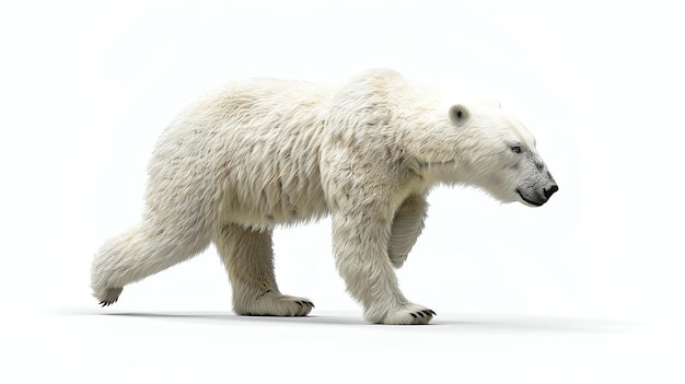 Un majestuoso oso polar camina a través de la tundra helada