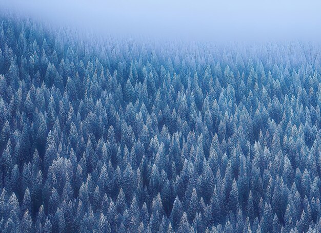 Majestuoso paisaje invernal Montañas nevadas y árboles forestalesxA