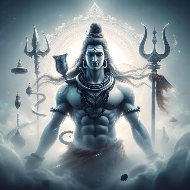 Foto el majestuoso señor shiva