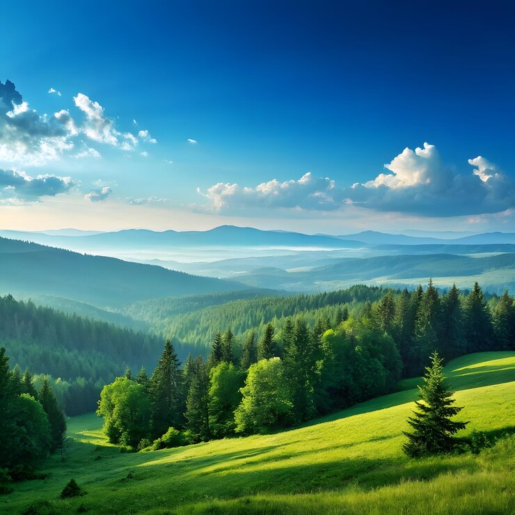 El majestuoso valle de las montañas