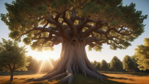 Foto el majestuoso yggdrasil