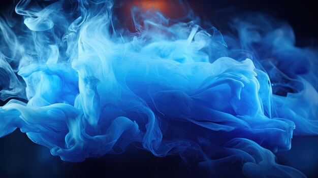 Makro-Aufnahme von Electric Blue Smoke Hintergrund Hd Generative Ai