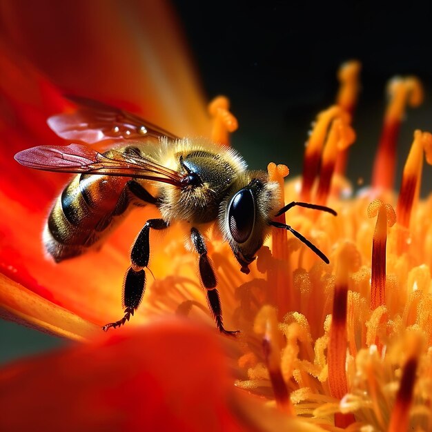 Makro eines Nektars einer Blume