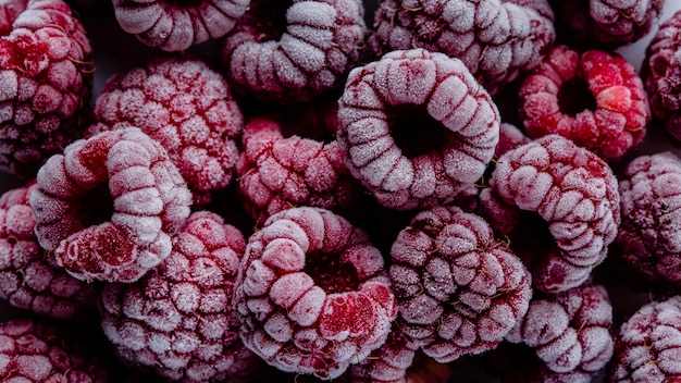 Makro gefrorene Früchte Anordnung