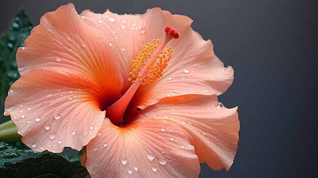 Makro-Pfirsich-Hibiskusblüte