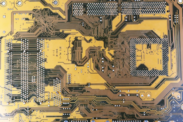 Foto makroansicht des motherboards