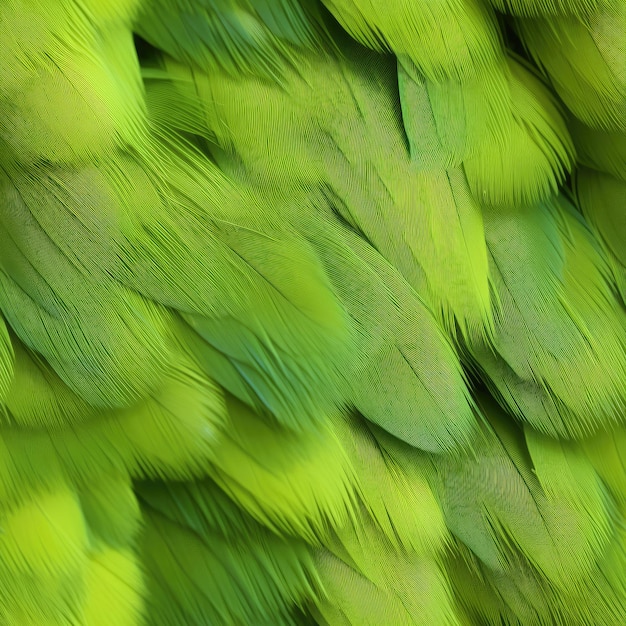 Foto makroaufnahme einer grünen federtextur auf einem sittich