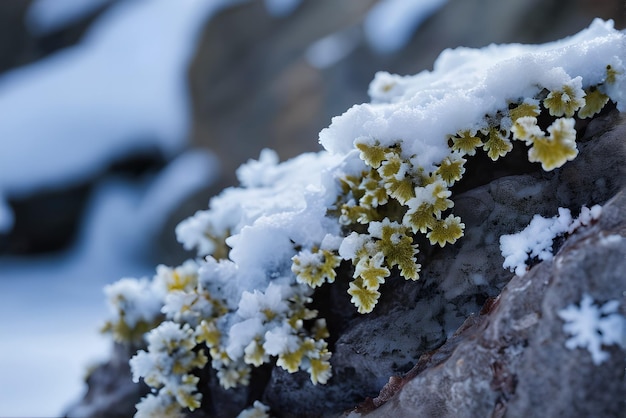 Makrofotografie der Natur im Winter