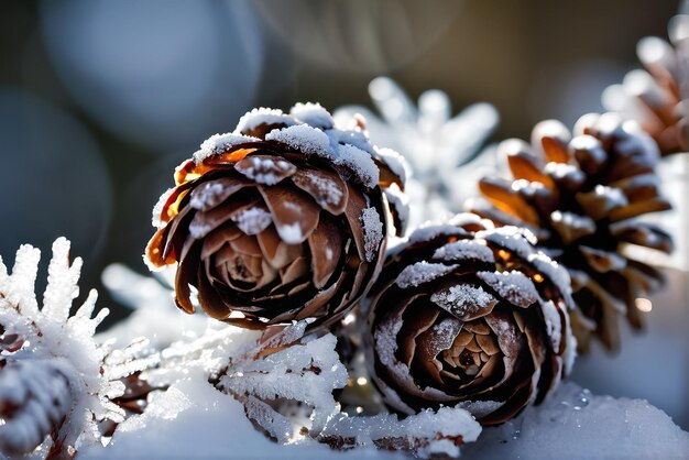 Makrofotografie der Natur im Winter