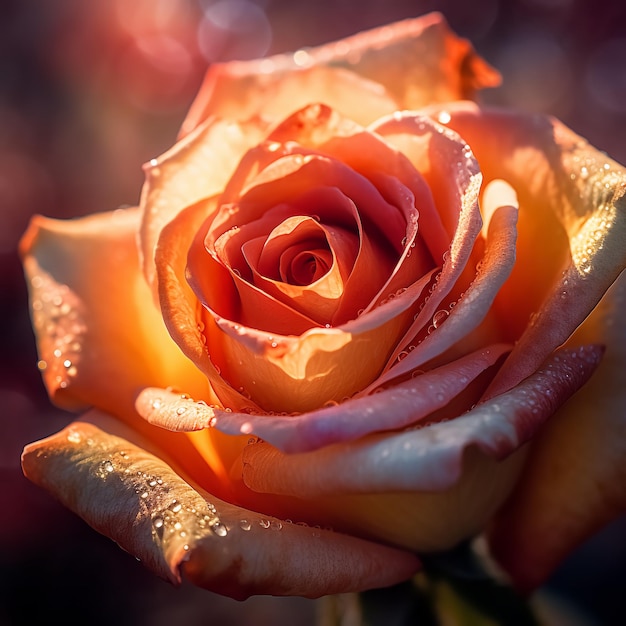 Makrofotografie einer wunderschönen rosa Rose